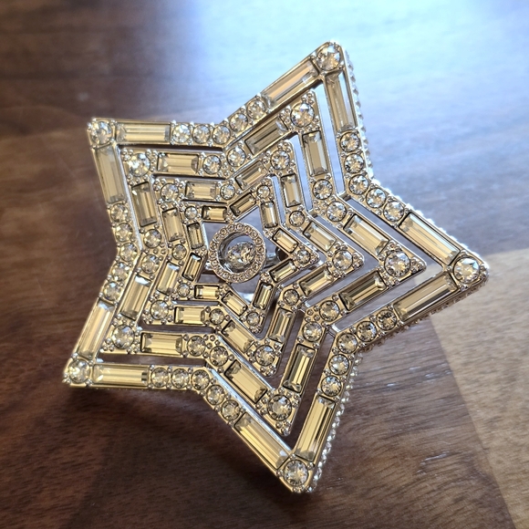 SWAROVSKI Crystal Large ✨Stella✨ Star Cocktail Ring NIB Sz 50 (US 5) Rhodium - Picture 5 of 17